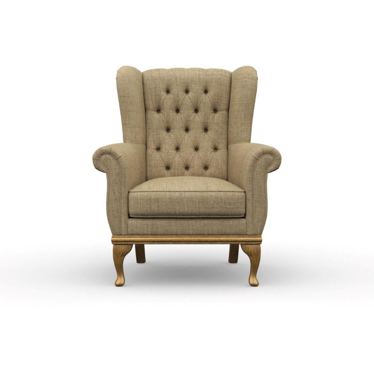 Wood Bros Watton Armchair - Fabric Grade A, Leather, Herringbone – image 3