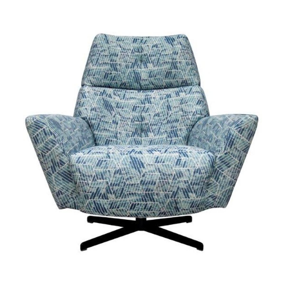 Jay Blades X G Plan Peabody Swivel Chair - Body Accent Fabric, Leather, Star – image 2