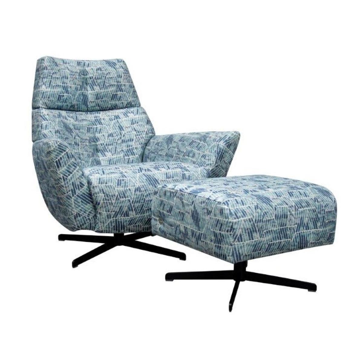Jay Blades X G Plan Peabody Swivel Chair - Body Accent Fabric, Leather, Star – image 3