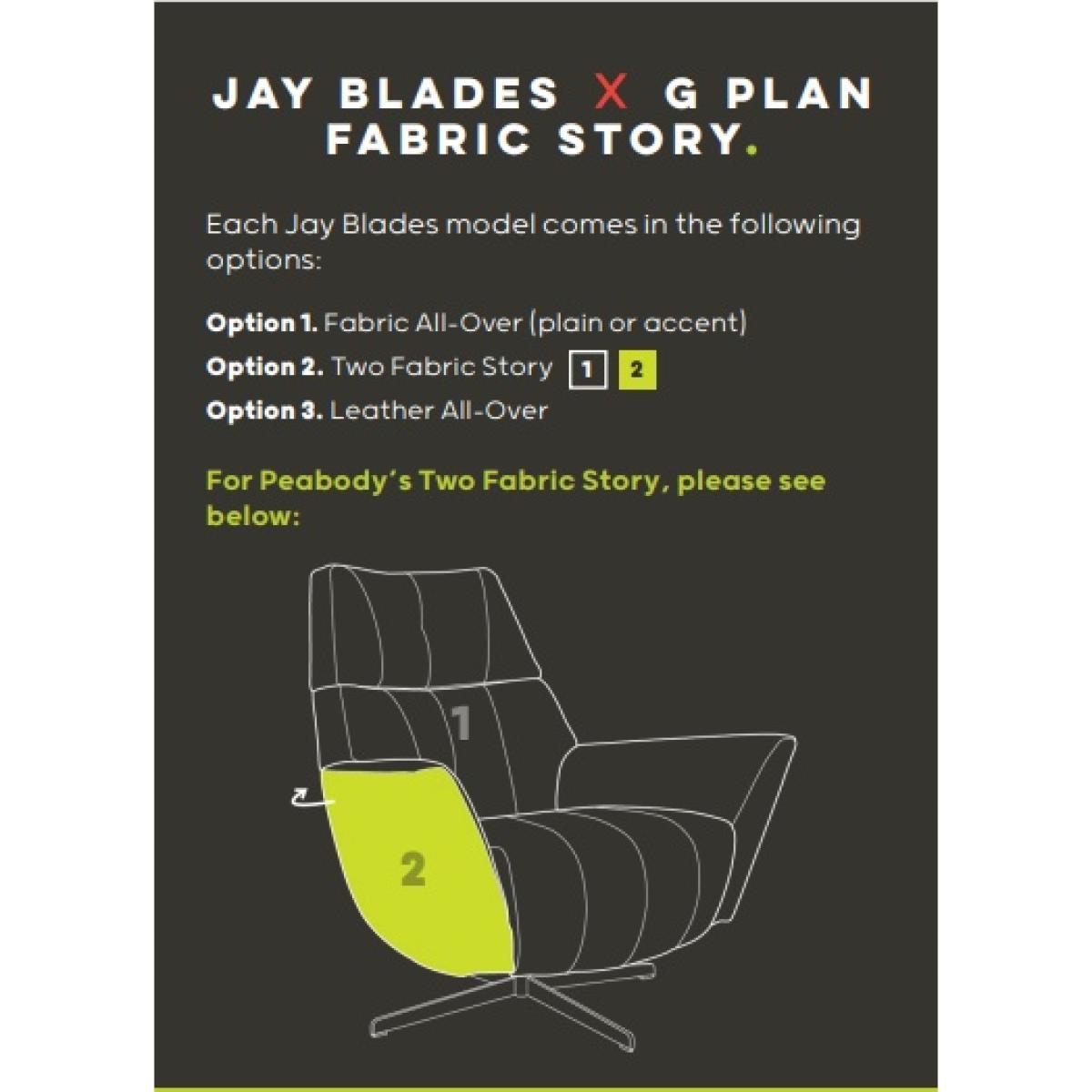 Jay Blades X G Plan Peabody Swivel Chair - Body Accent Fabric, Leather, Star – image 5