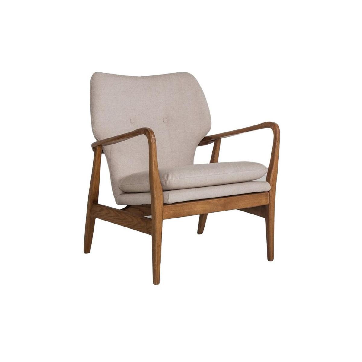 Jean Mid-Century Armchair in Oatmeal – image 3