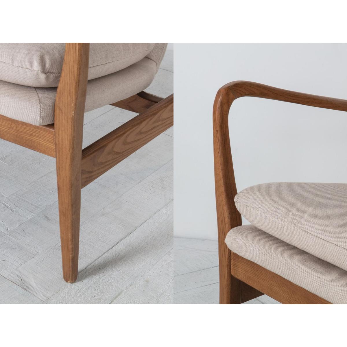 Jean Mid-Century Armchair in Oatmeal – image 6