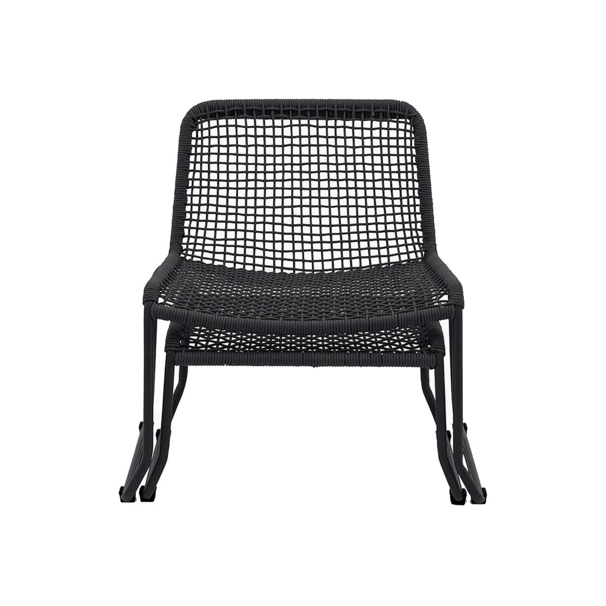 Take-a-break Lounge Chair with Footstool in Black – image 1