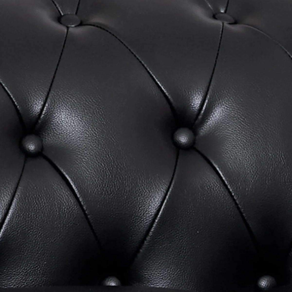 Bargainia Black Faux Leather Chesterfield Armchair - Black – image 10