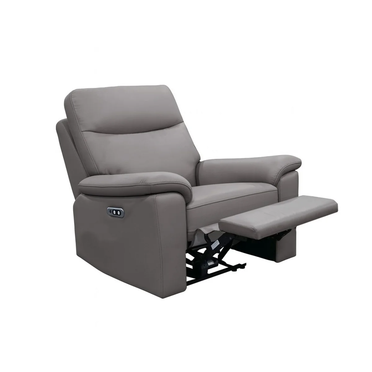 Marlowe Real Leather Power Recliner Armchair with USB Charging - Slate – image 4