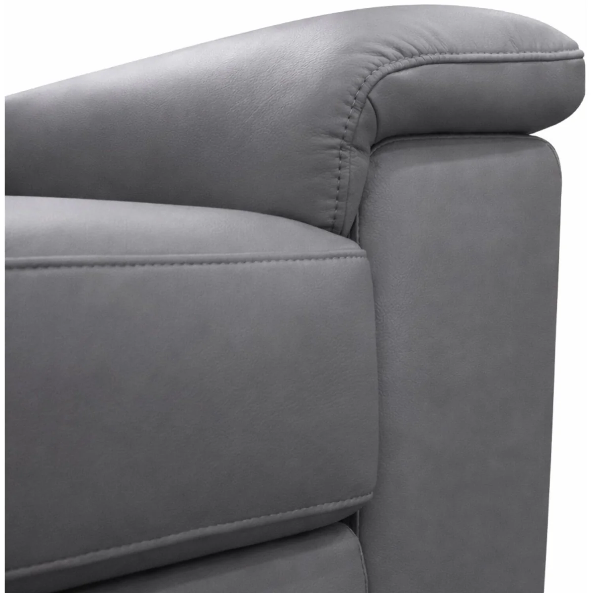 Marlowe Real Leather Power Recliner Armchair with USB Charging - Slate – image 8