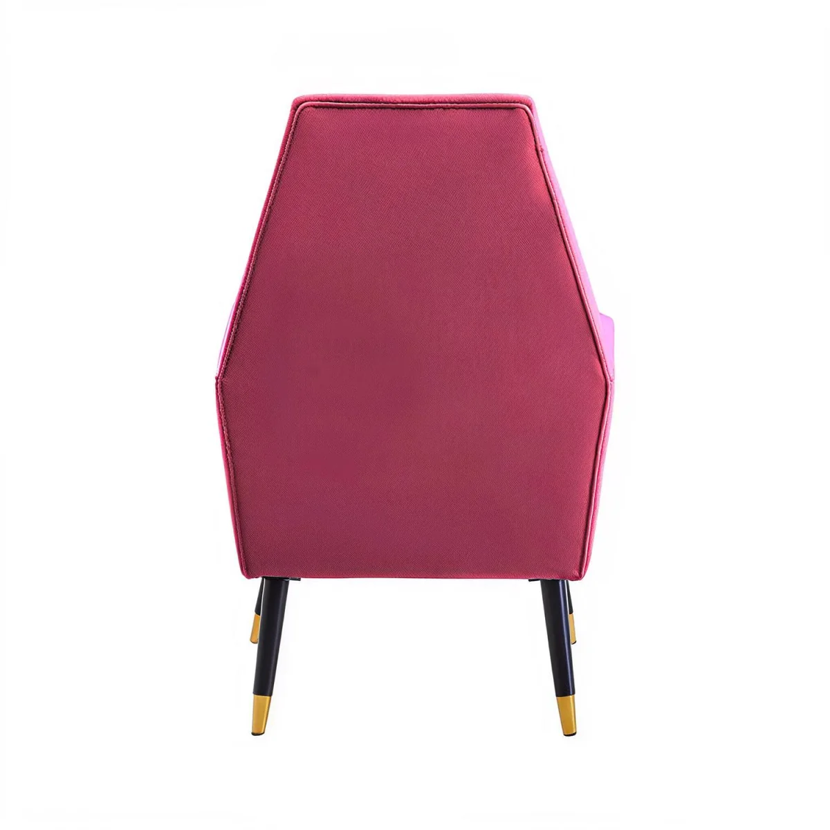 FWStyle Armchair Velvet Upholstered Padded Accent Coushin Buttoned Back - Wine – image 5