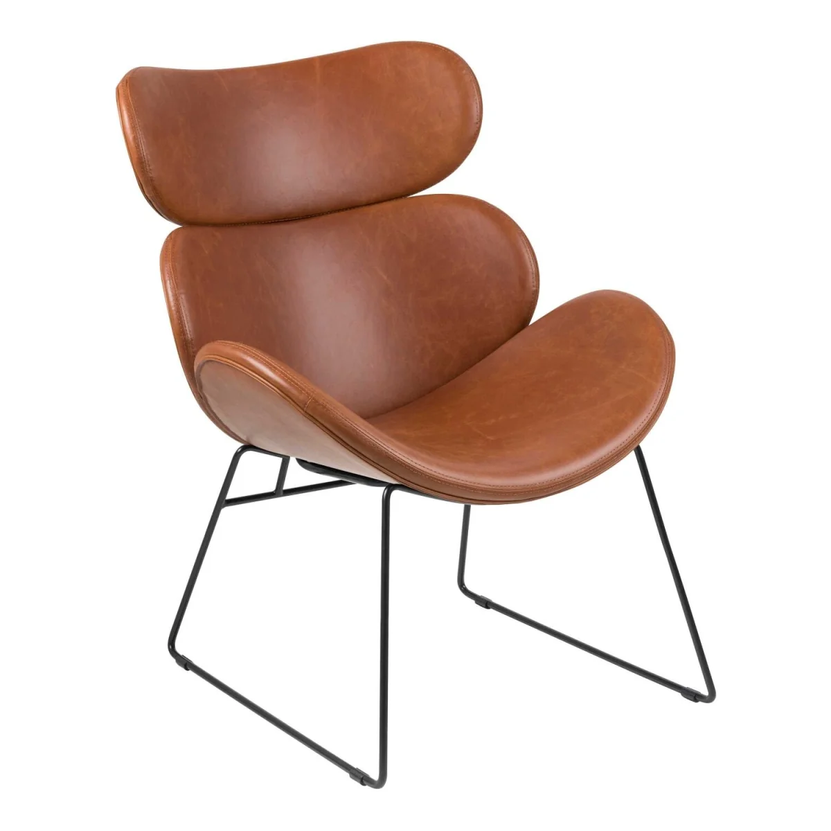 Mazapan Faux Leather Lounge Chair - Brown – image 2
