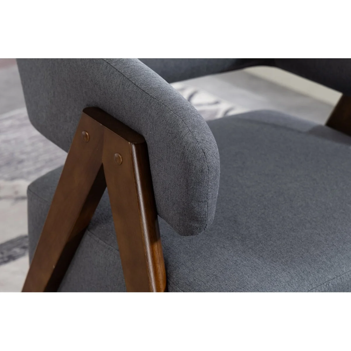 WestWood Fabric Tub Chair Armchair for Small Spaces Padded Seat Grey - Grey – image 5