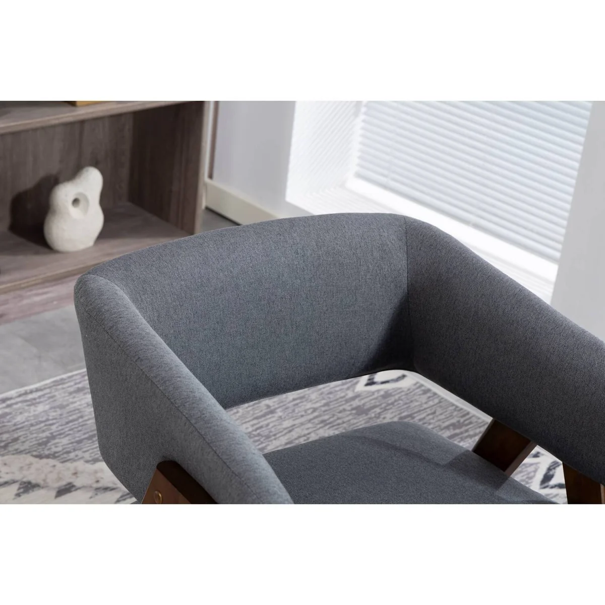 WestWood Fabric Tub Chair Armchair for Small Spaces Padded Seat Grey - Grey – image 6