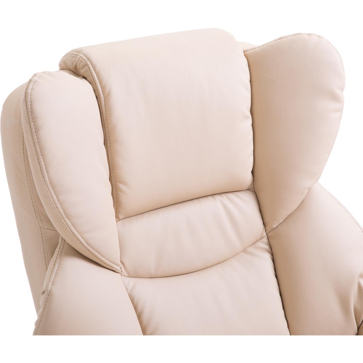 Padded PU Leather Reclining Armchair - Black – image 15