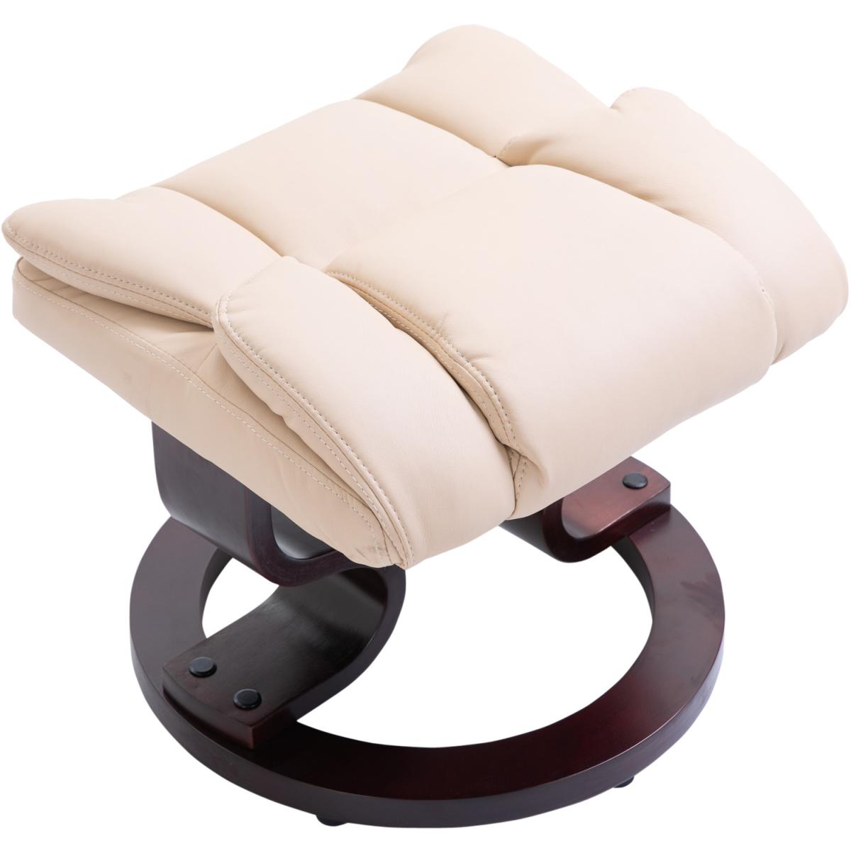 Padded PU Leather Reclining Armchair - Black – image 18