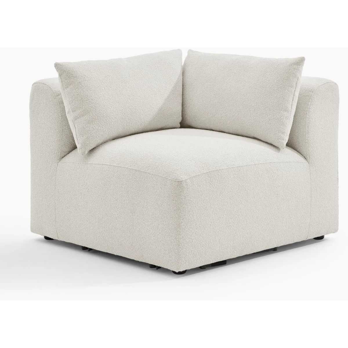 Drift Boucle Corner Section Armchair for Modular Sofa - Cream – image 6