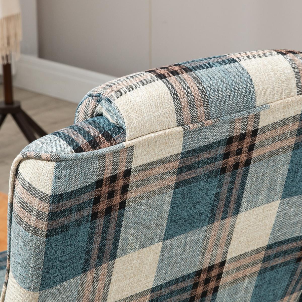 Recliner Chair and Footstool Armchair Swivel Seat - Multicolour – image 4