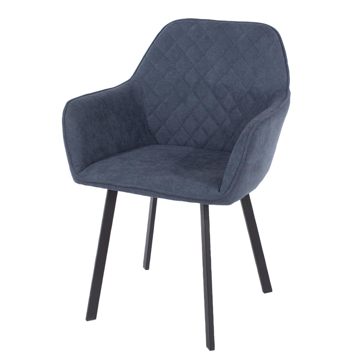 Aspen Fabric Armchairs With Metal Legs - Pair - Grey – image 3