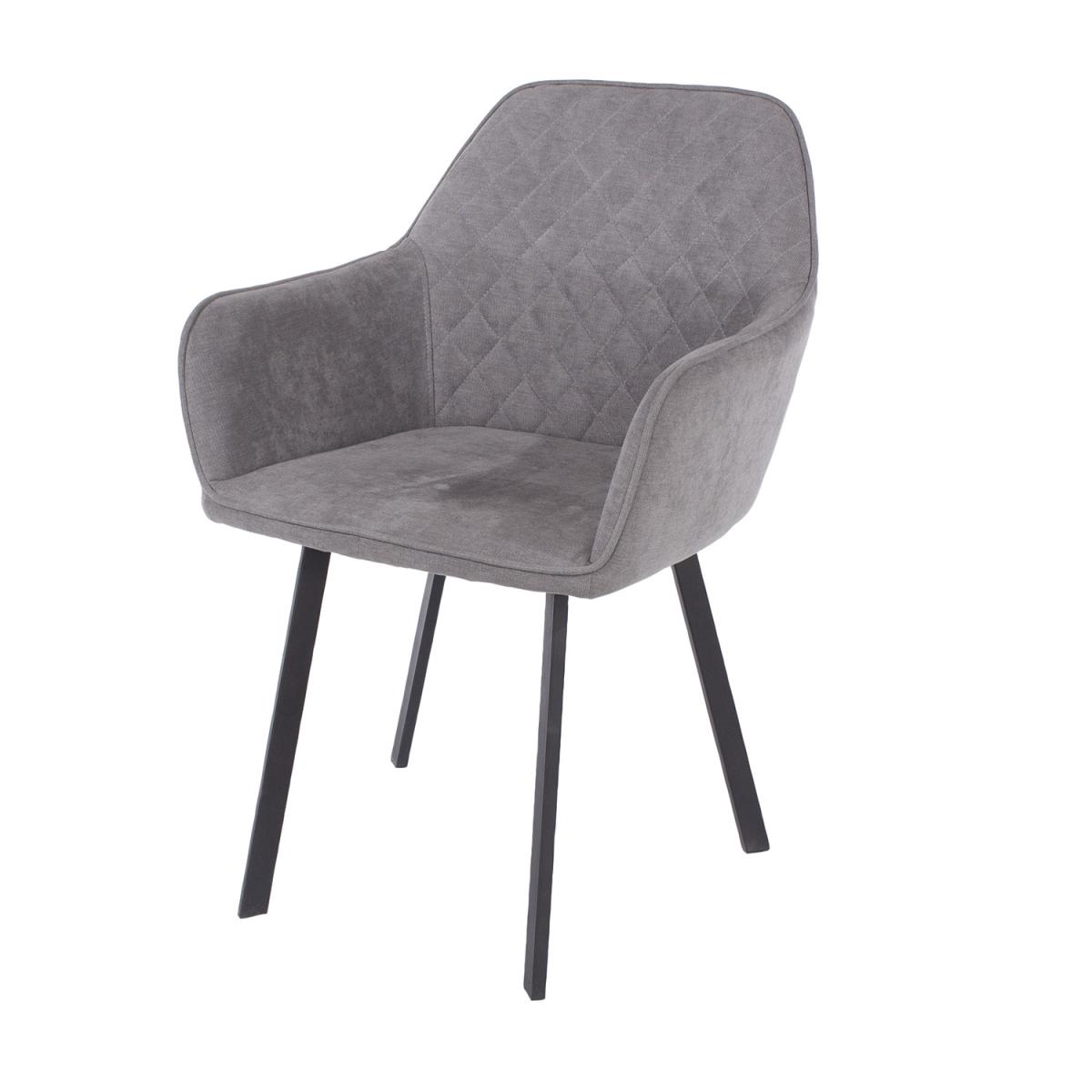 Aspen Fabric Armchairs With Metal Legs - Pair - Grey – image 4