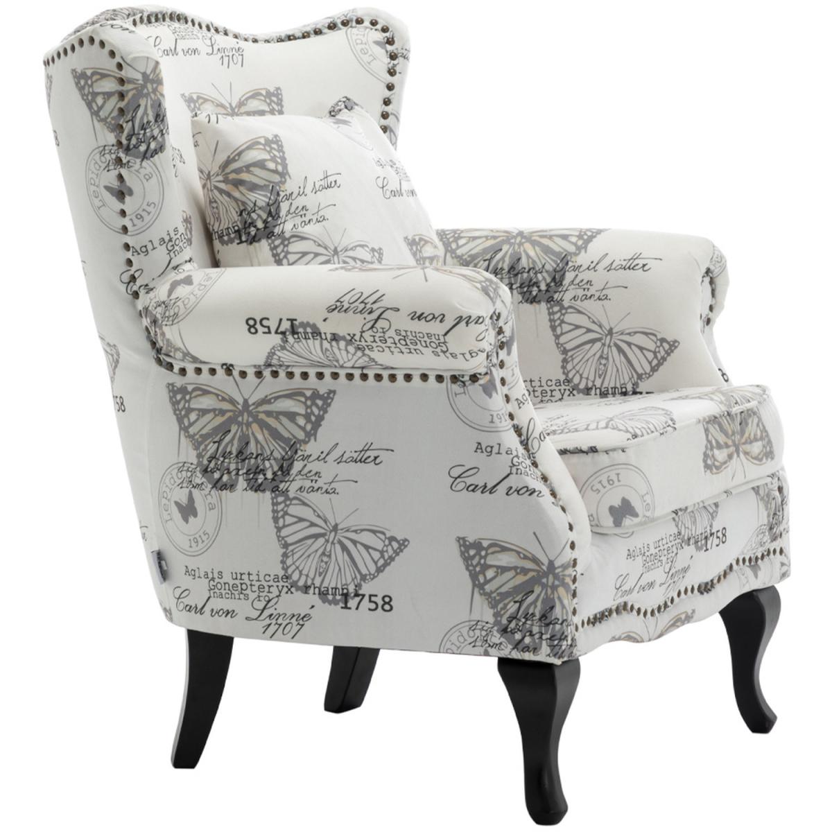 Linen Armchair Grey Butterfly - Grey – image 3