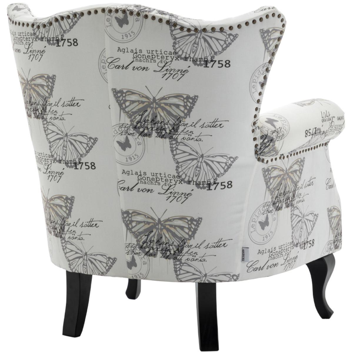 Linen Armchair Grey Butterfly - Grey – image 4