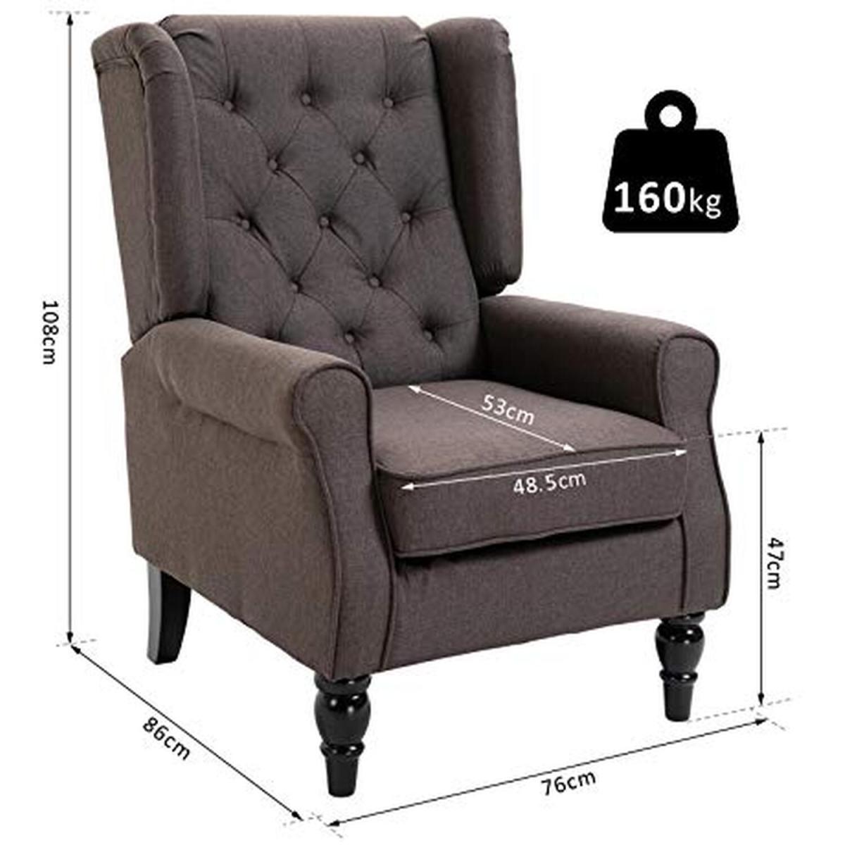 Tufted Accent Armchair Brown - Brown – image 2