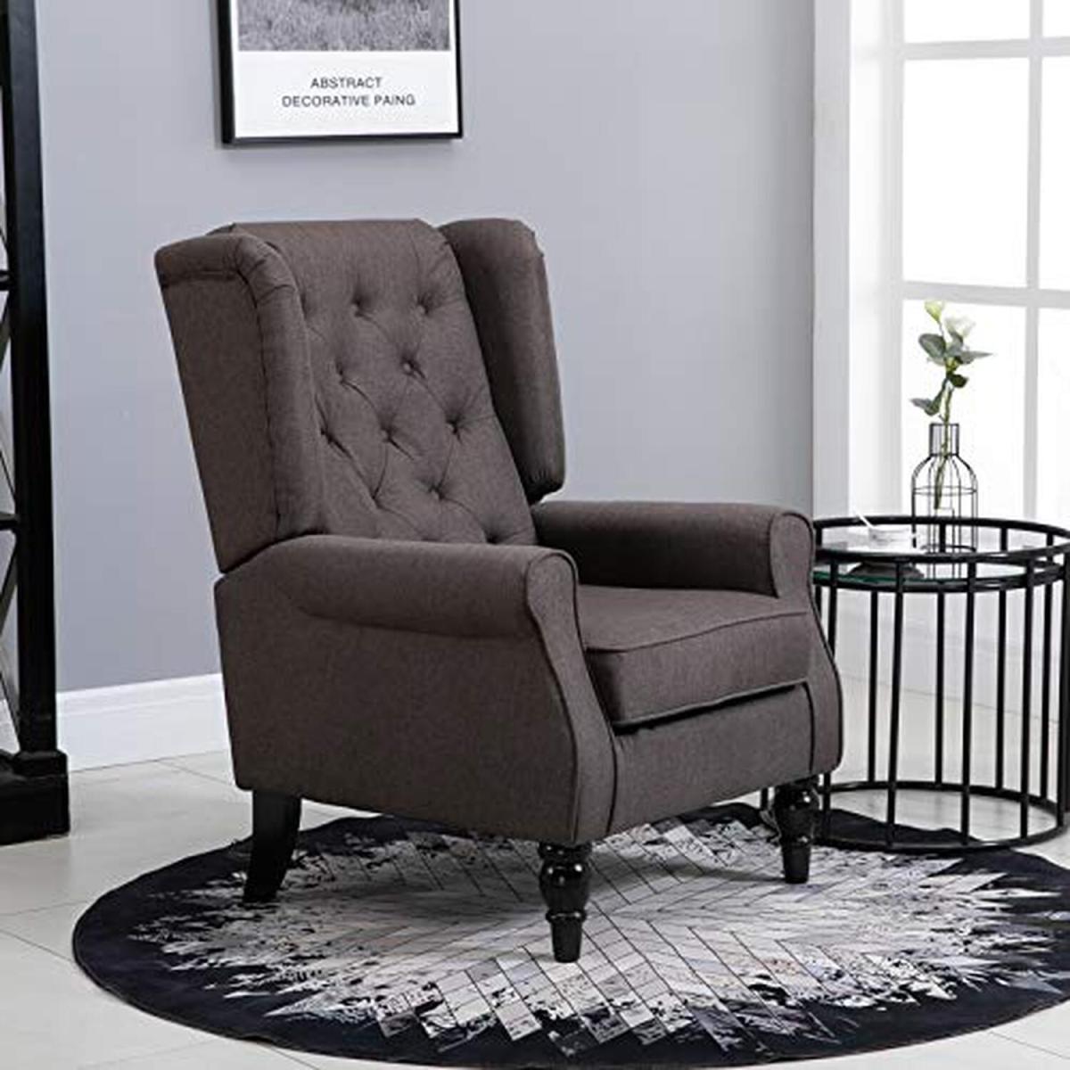 Tufted Accent Armchair Brown - Brown – image 3