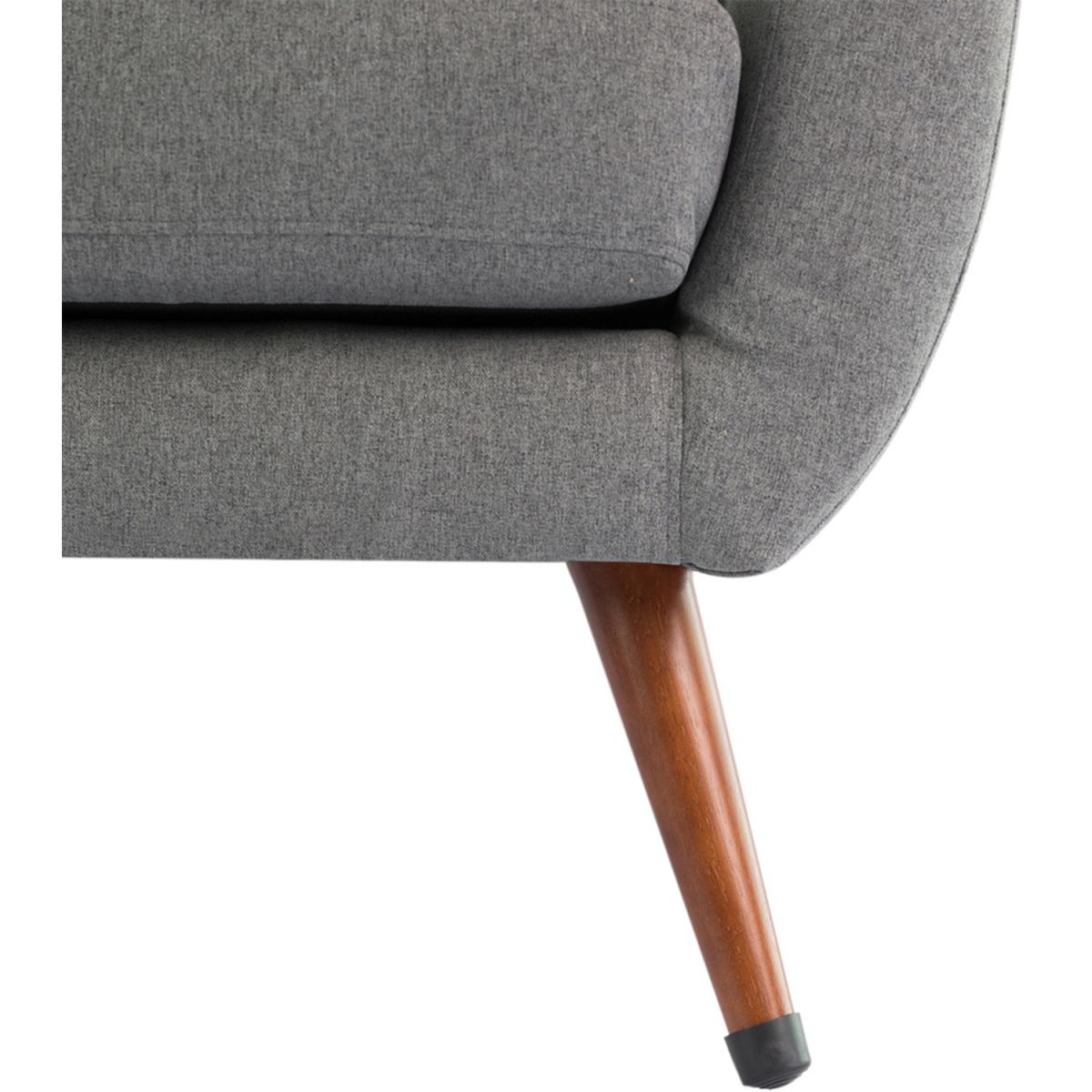 Fabric Upholstered Lounge Chair - Grey – image 3