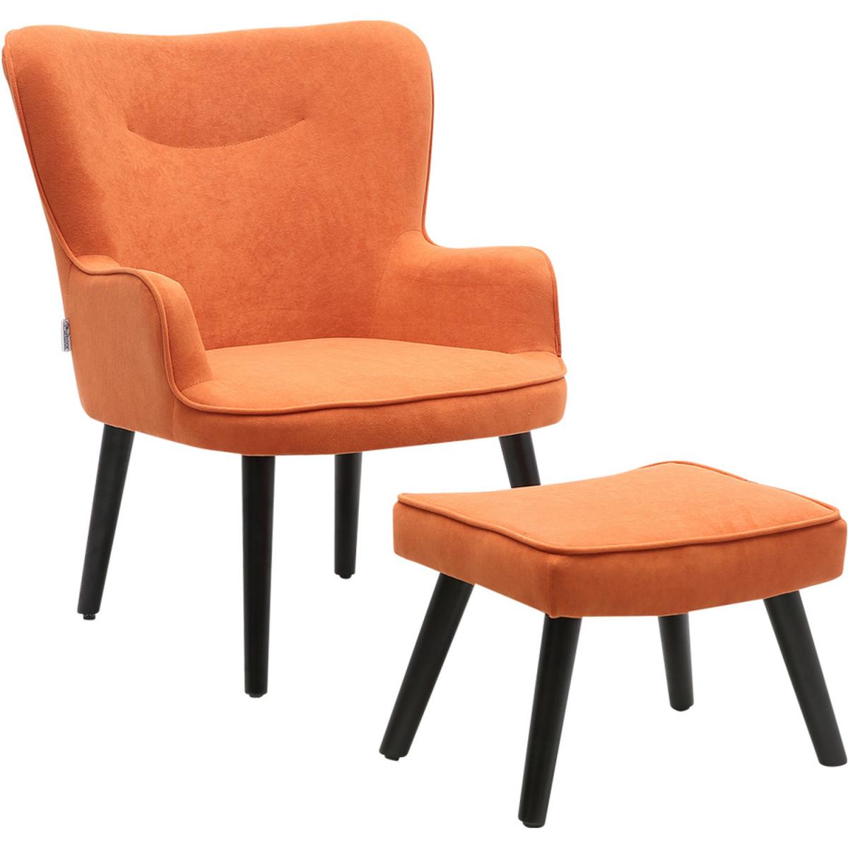 Velvet Smile Chair and Footstool - Green – image 6