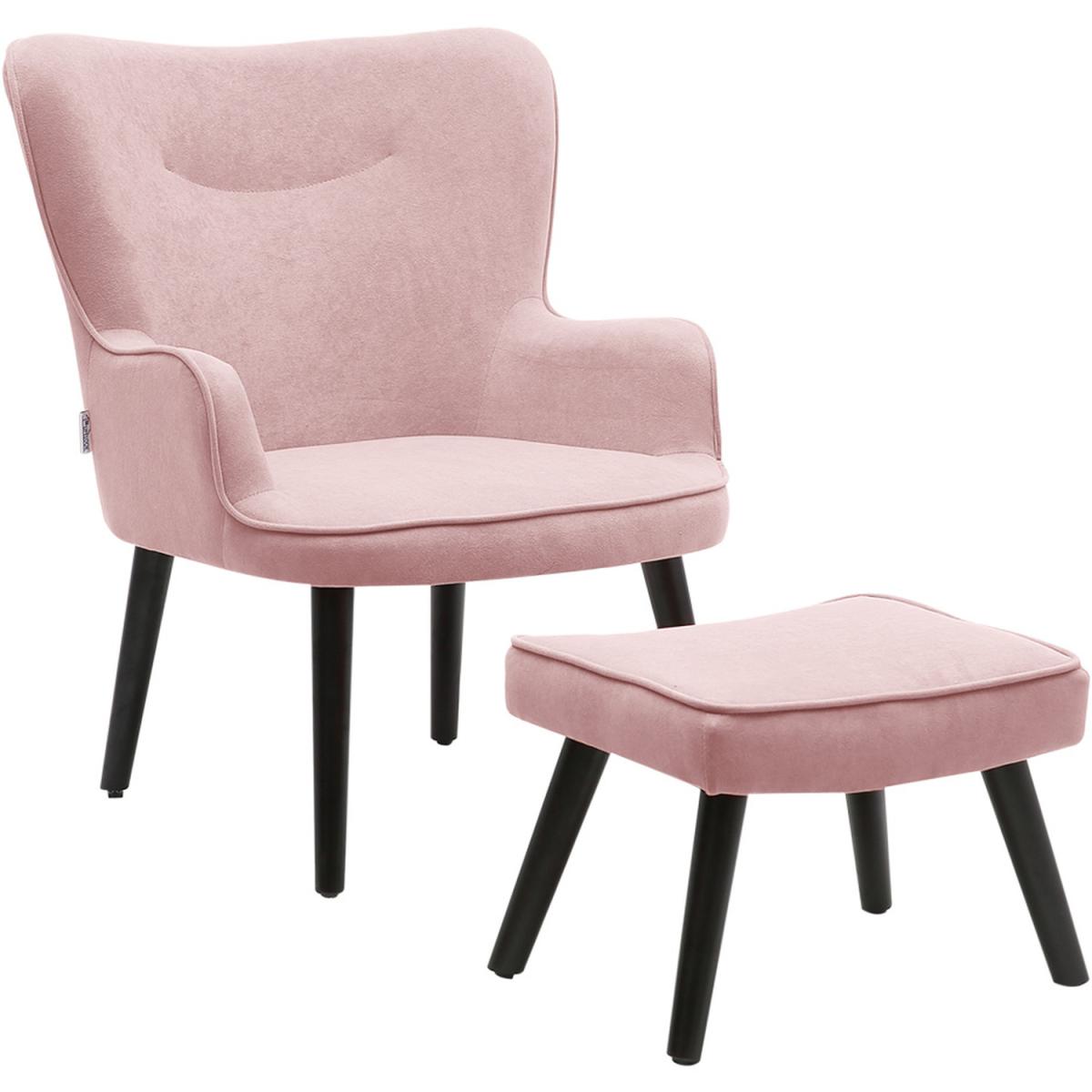 Velvet Smile Chair and Footstool - Green – image 8