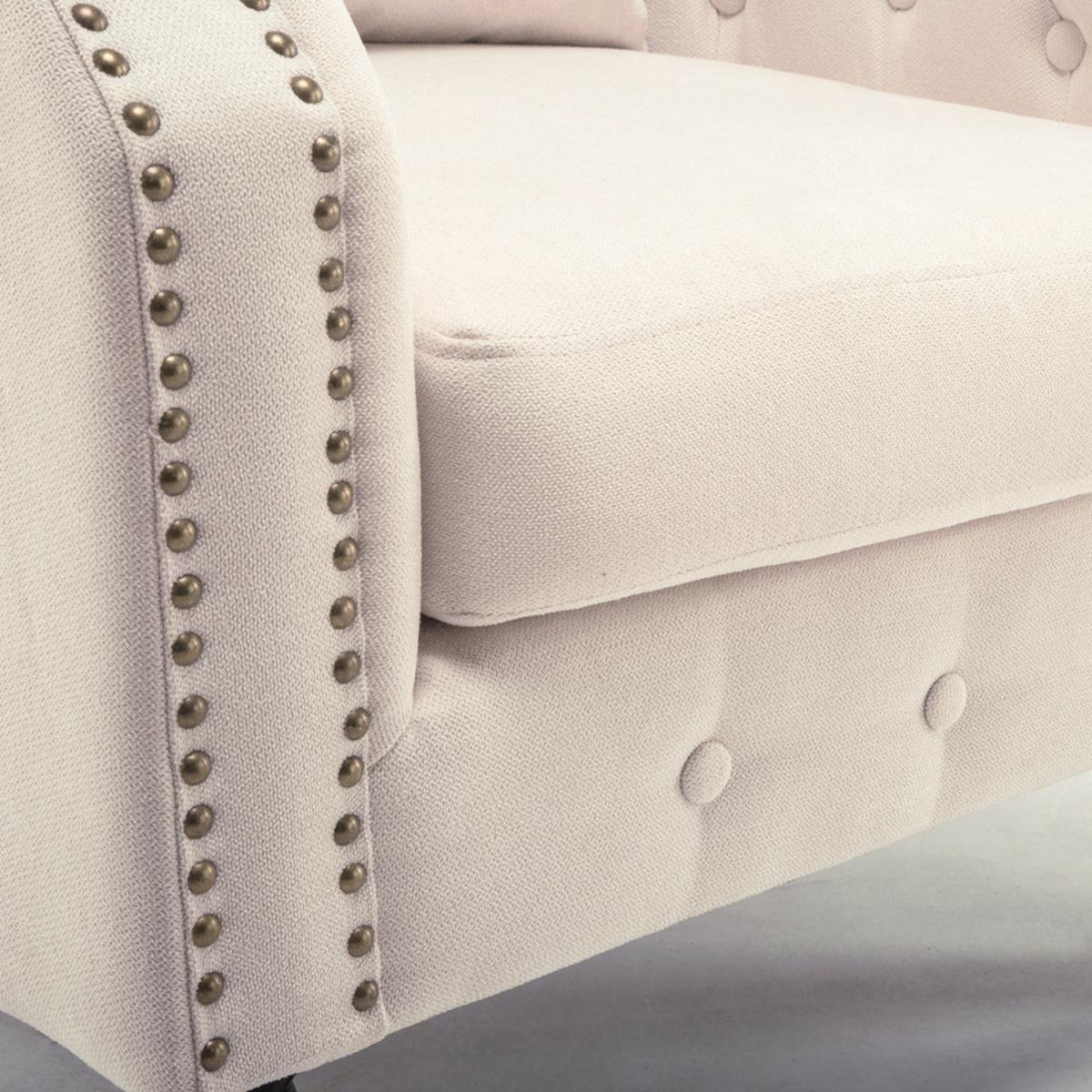 Cashmere Linen Arm Chair - Beige – image 2