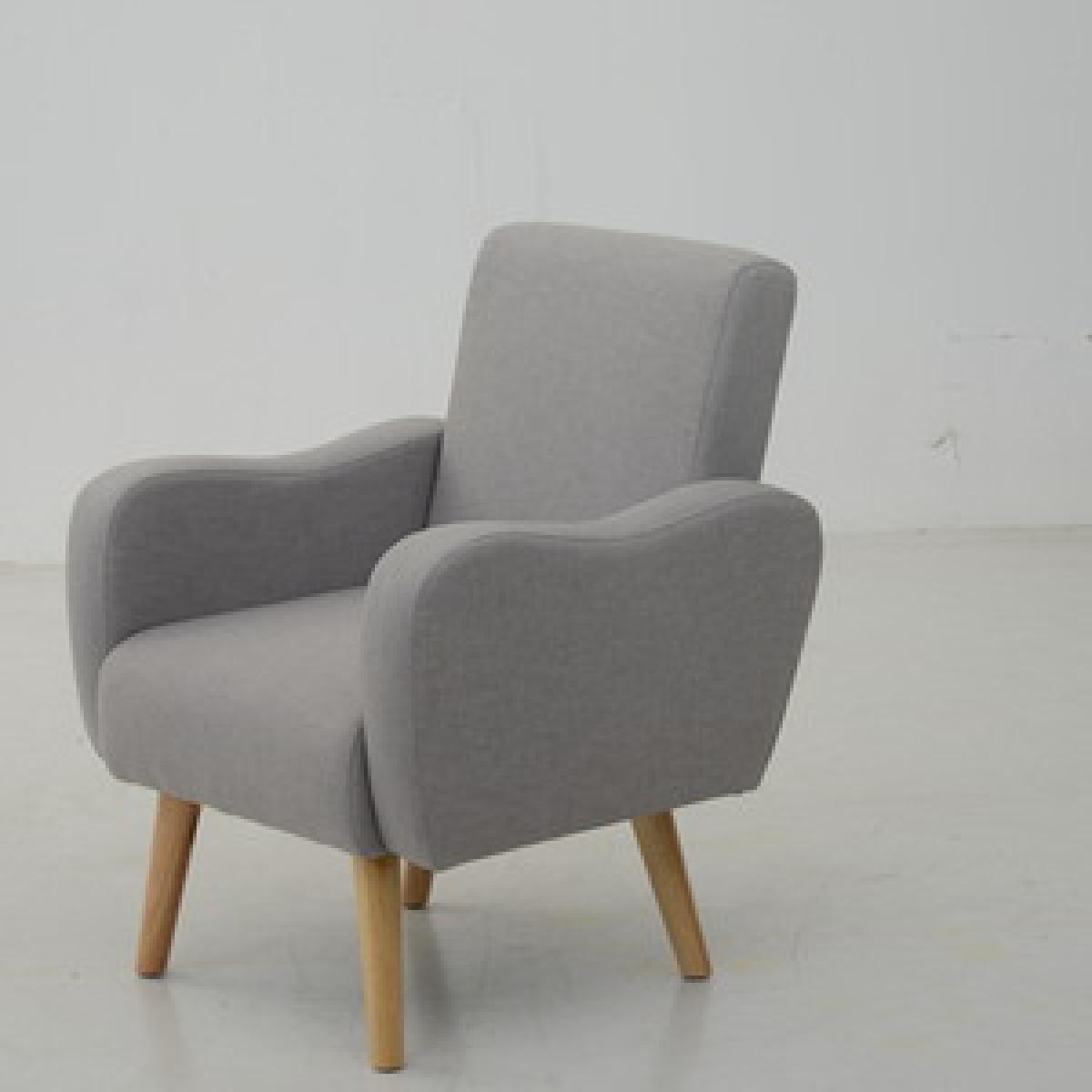 Linen Nordic Armchair Sofa Chair - Cream White – image 5