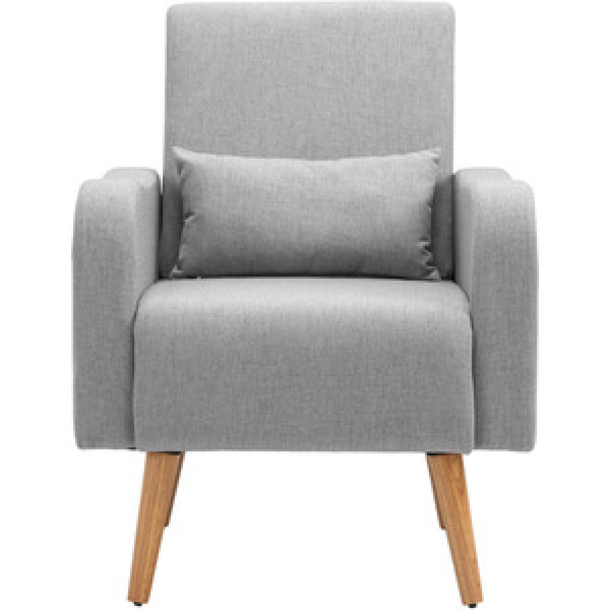 Linen Nordic Armchair Sofa Chair - Cream White – image 6