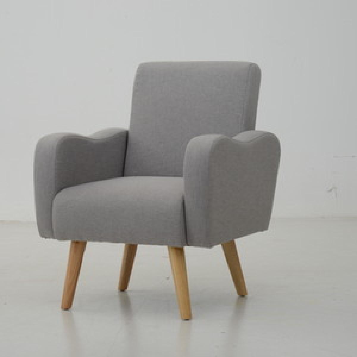 Linen Nordic Armchair Sofa Chair - Cream White – image 8
