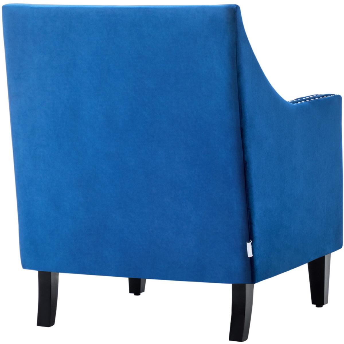 Buttoned Tufted Armchair - Royal Blue – image 4