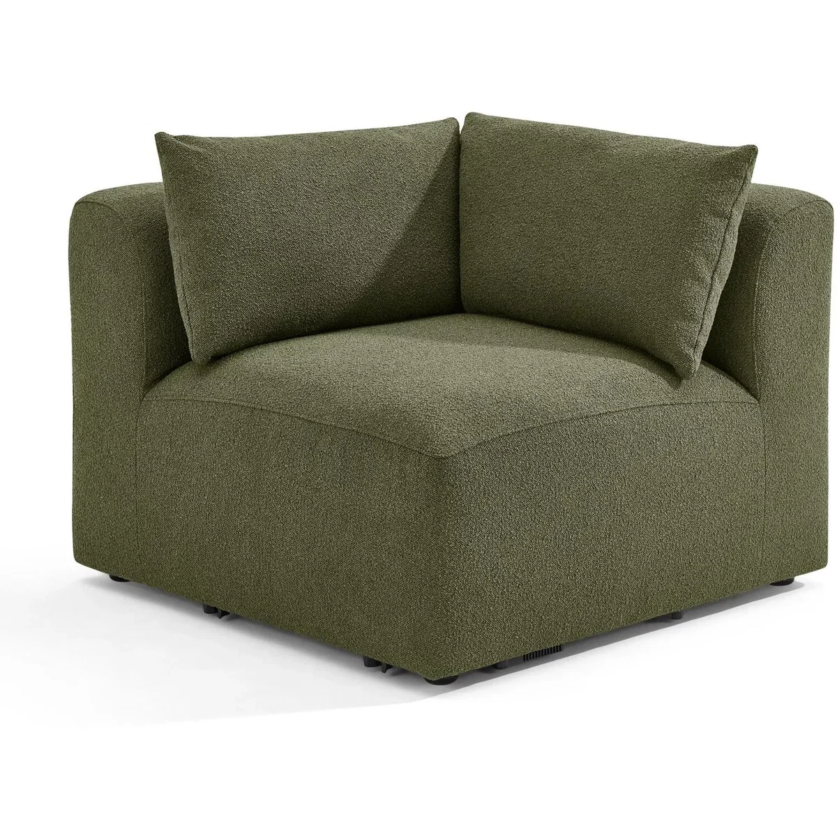 Drift Boucle Corner Section Armchair for Modular Sofa - Green – image 6