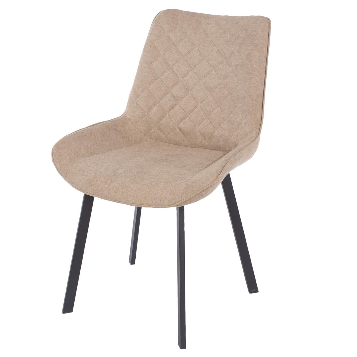 Set Of 2 Aspen Fabric Upholstered Chairs With Metal Legs - Sand – image 2