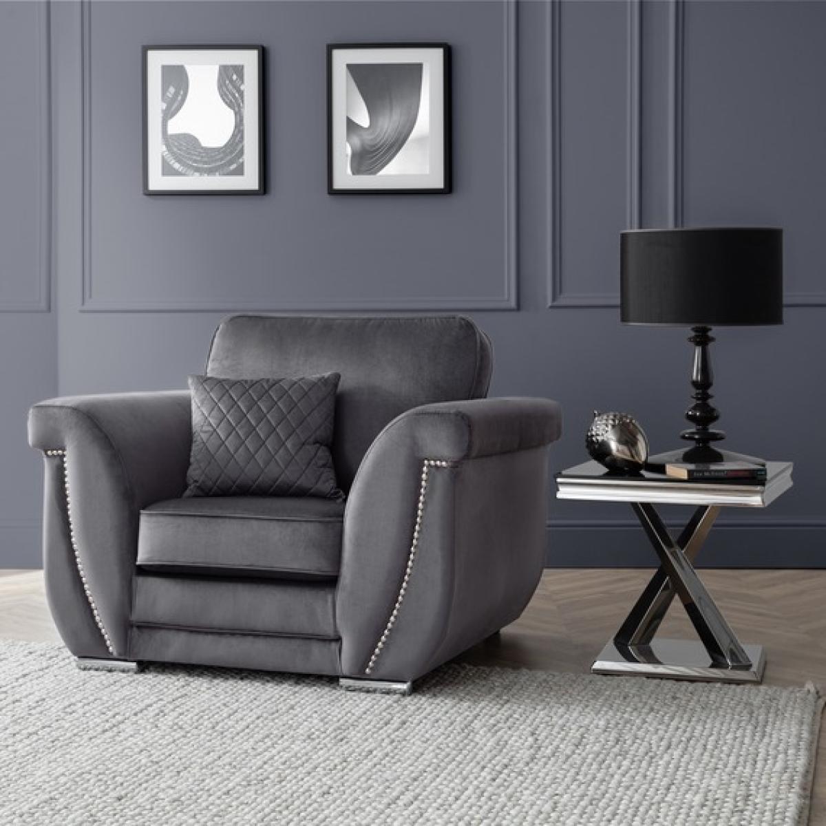 The Leah Armchair - Silver