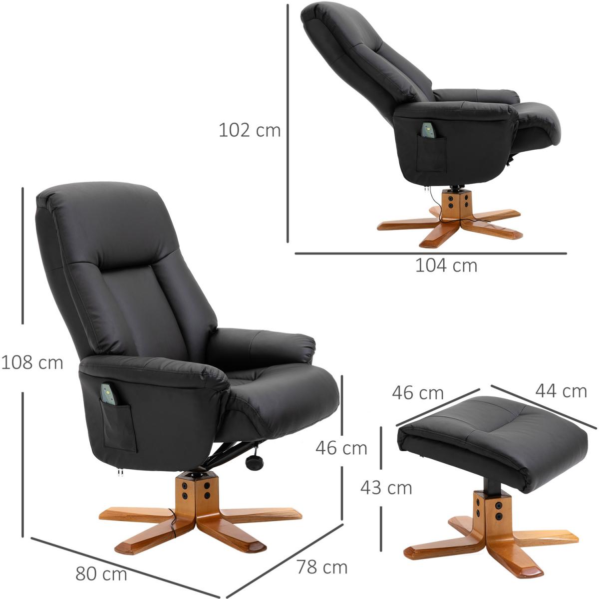 10 Point Massage Sofa Armchair Chair  - Black – image 3