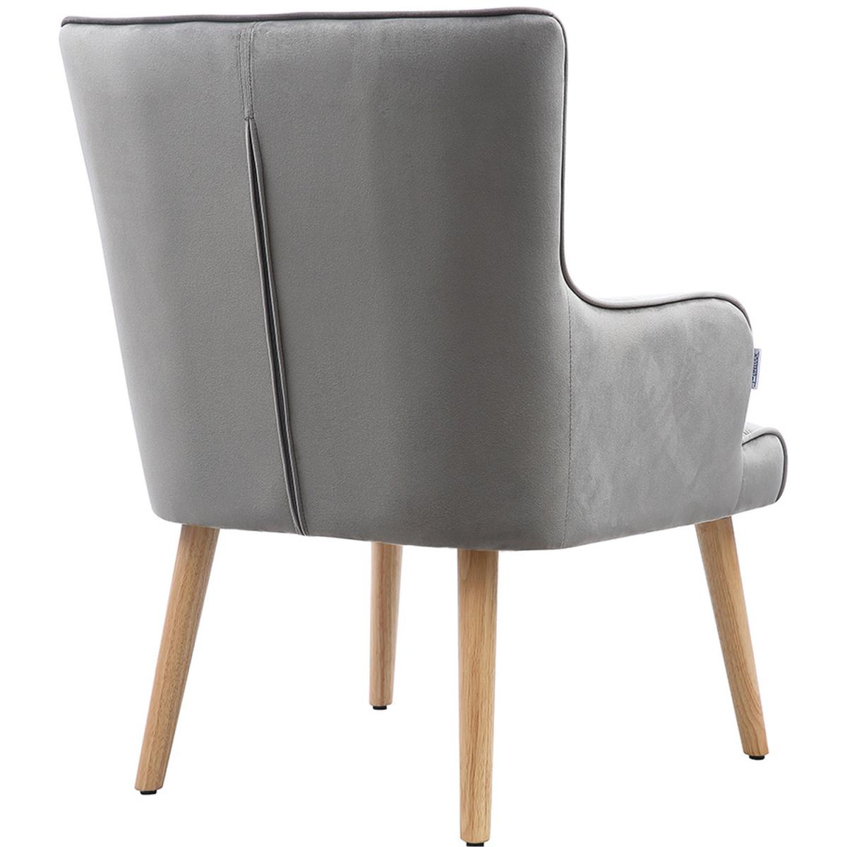 Velvet Accent Armchair - Blue – image 14