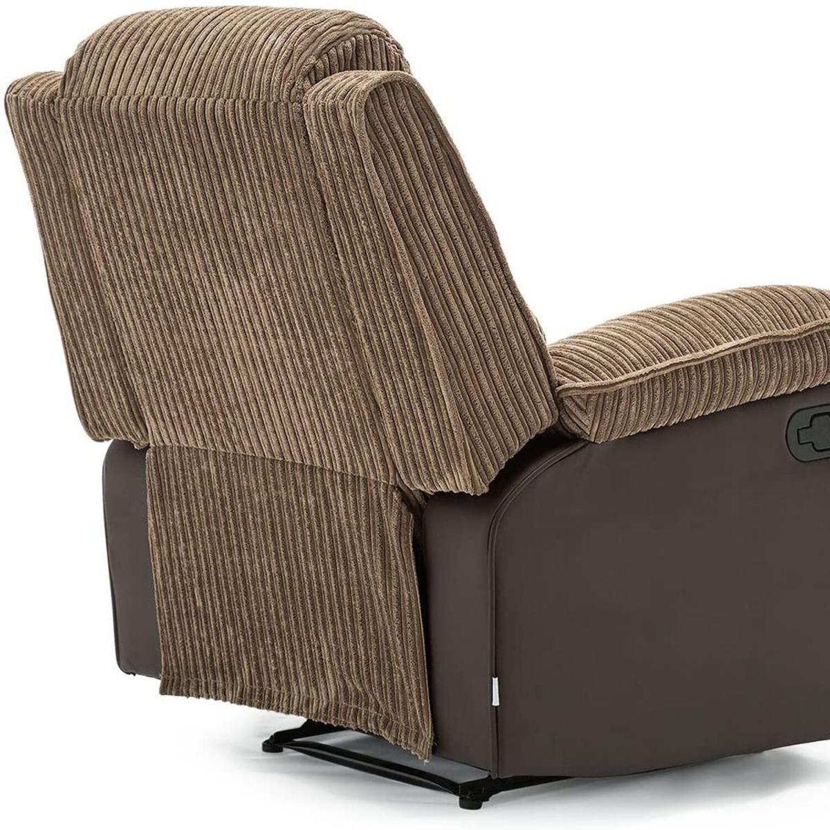 Postana BrownFabric Recliner Armchair Reclining - Brown – image 3