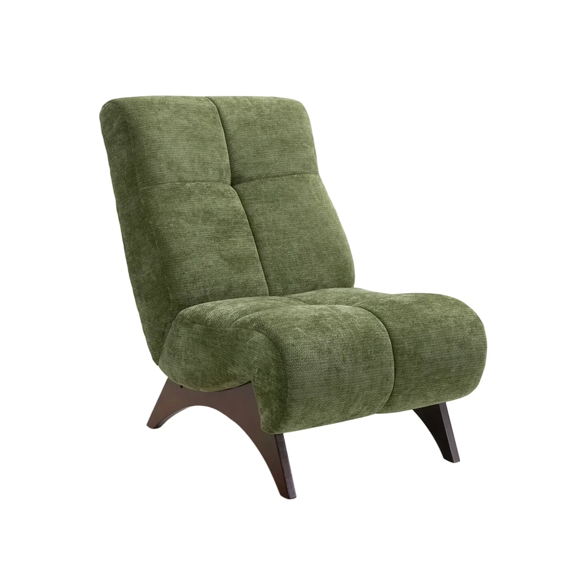 Chenille Upholstered Lounge Chair - Green – image 1