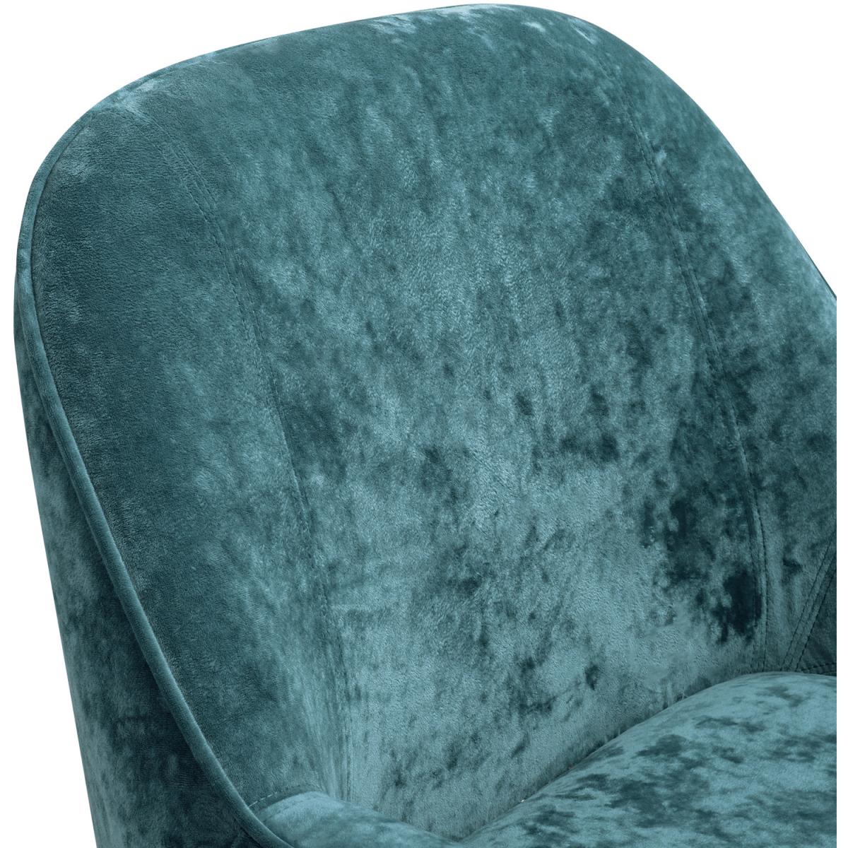 Elegant Velvet Ergonomic Armchair - Dark Green – image 13