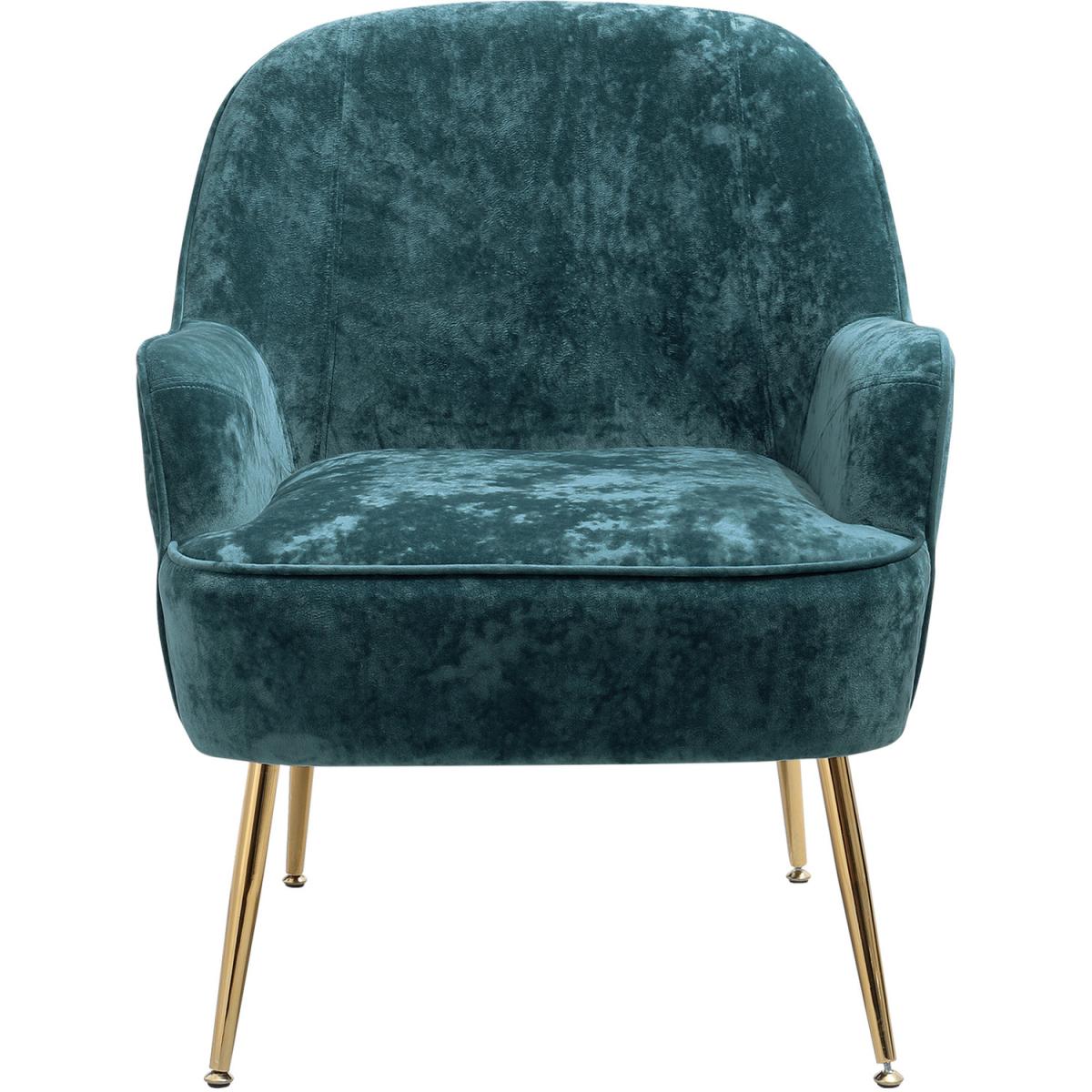 Elegant Velvet Ergonomic Armchair - Dark Green – image 14