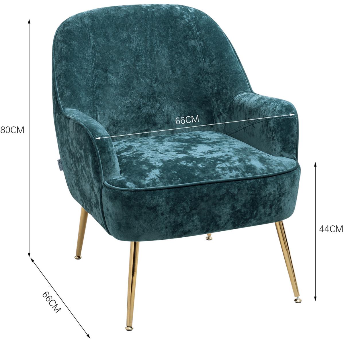 Elegant Velvet Ergonomic Armchair - Dark Green – image 16