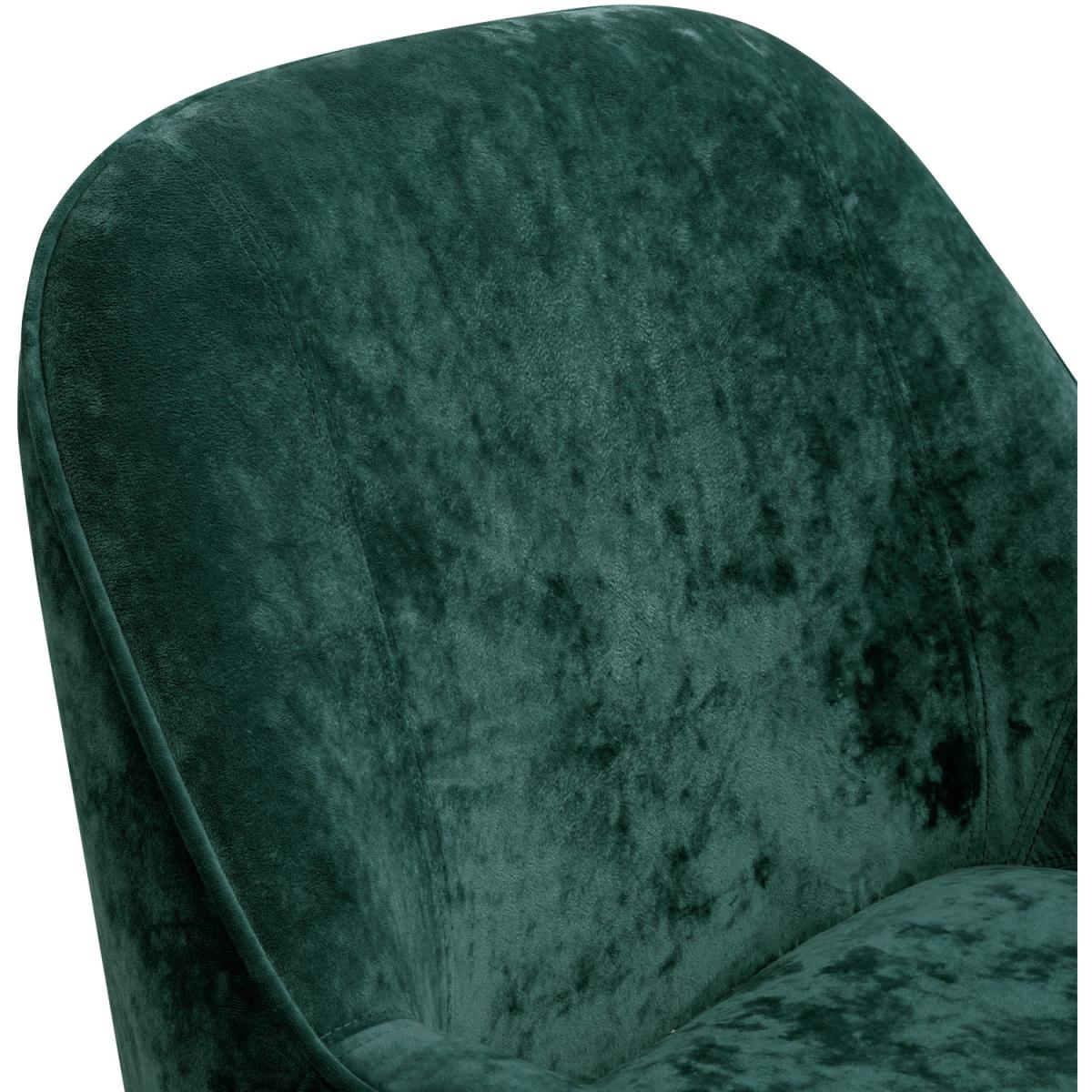 Elegant Velvet Ergonomic Armchair - Dark Green – image 18
