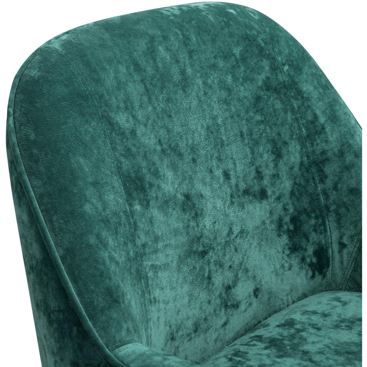 Elegant Velvet Ergonomic Armchair - Dark Green – image 21