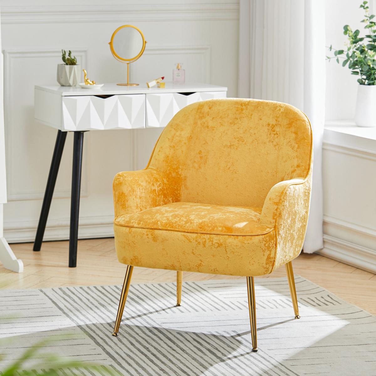 Elegant Velvet Ergonomic Armchair - Dark Green – image 28