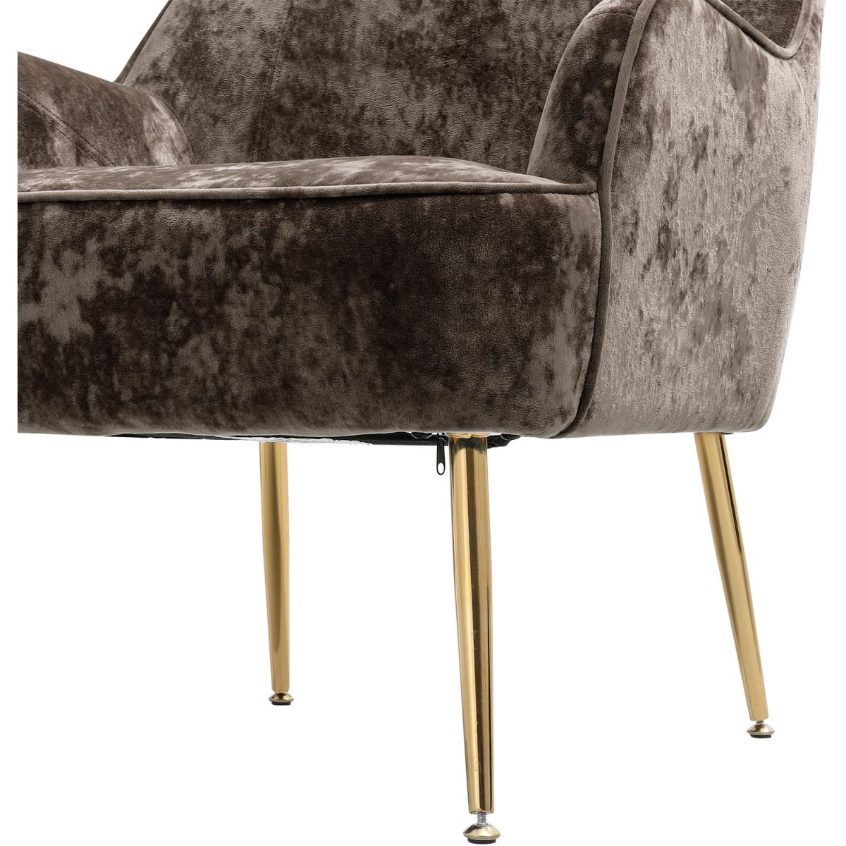Elegant Velvet Ergonomic Armchair - Dark Green – image 40