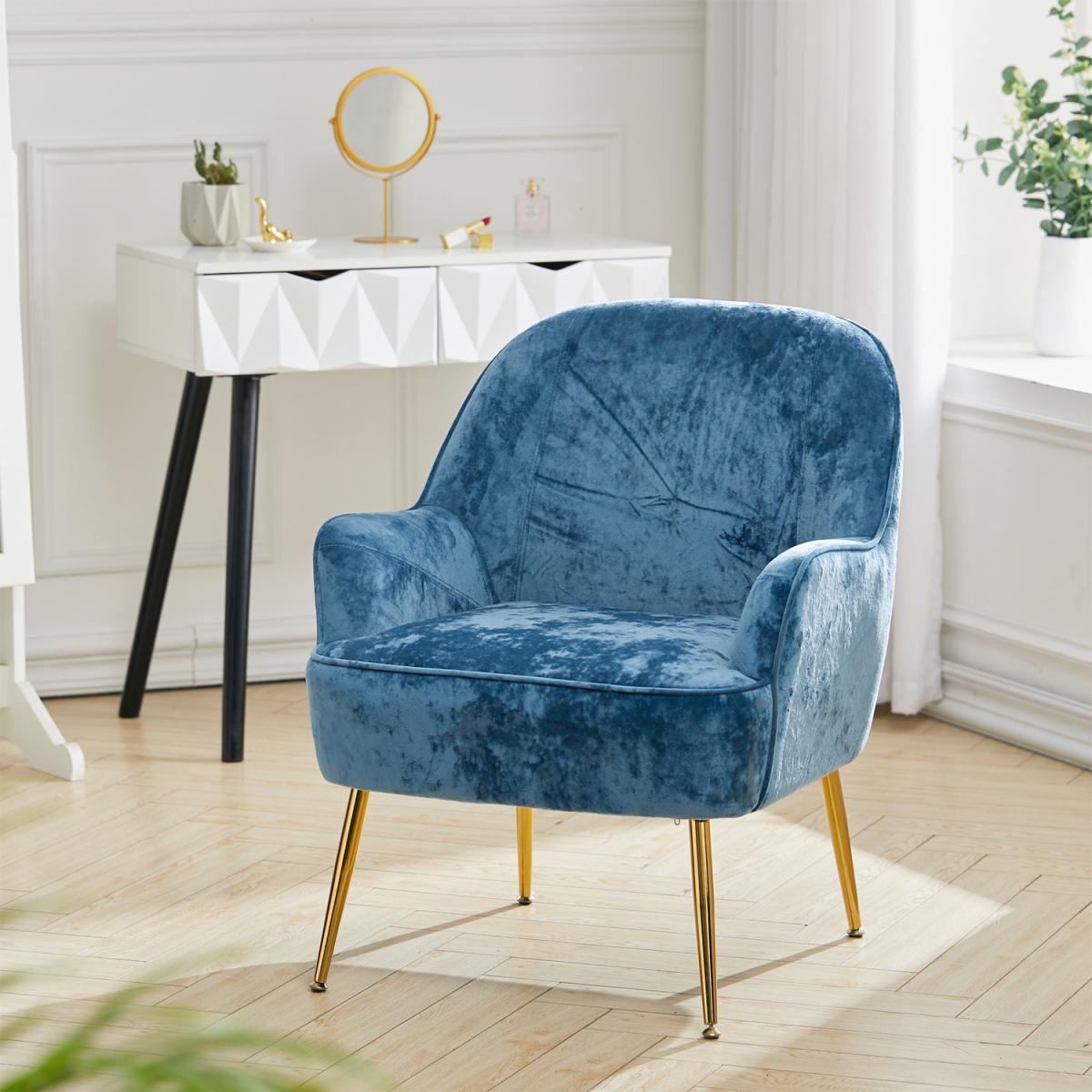 Elegant Velvet Ergonomic Armchair - Dark Green – image 5