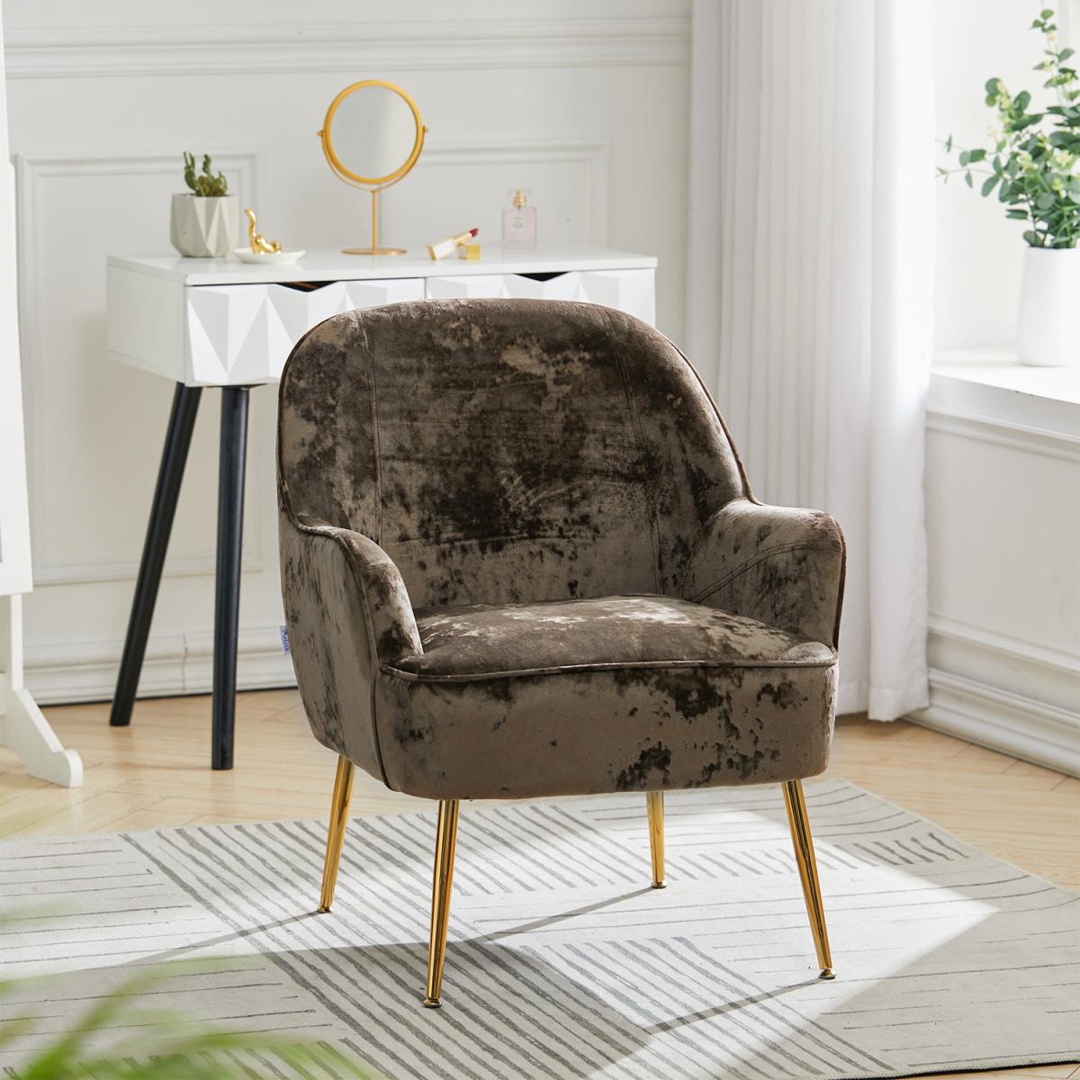 Elegant Velvet Ergonomic Armchair - Dark Green – image 44