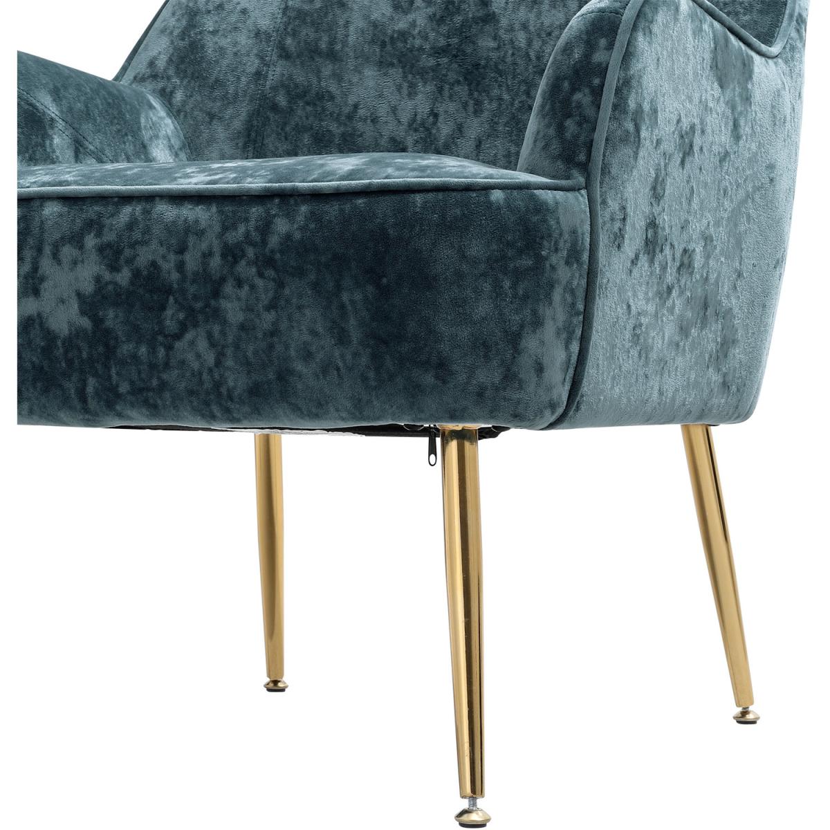Elegant Velvet Ergonomic Armchair - Dark Green – image 6