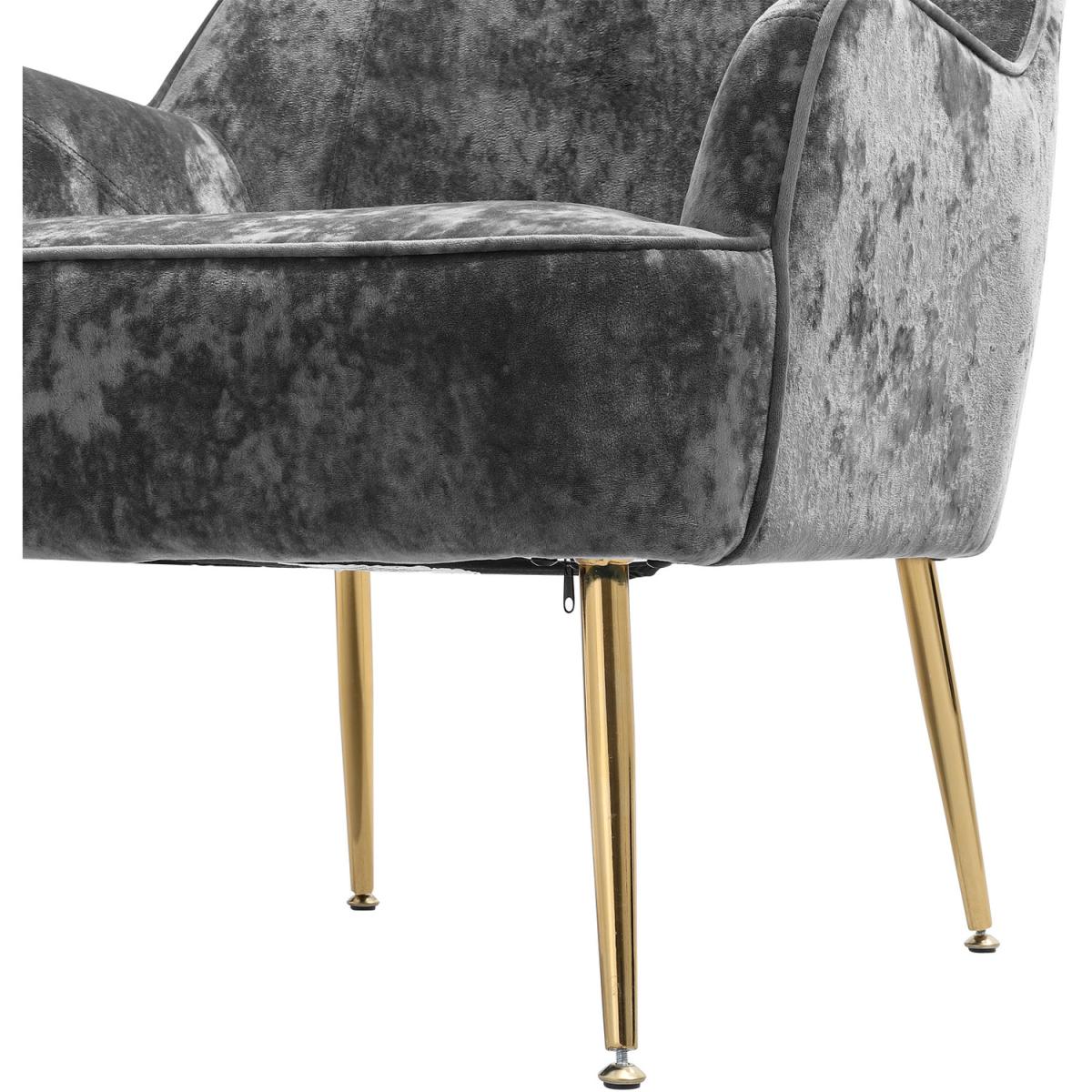 Elegant Velvet Ergonomic Armchair - Dark Green – image 52